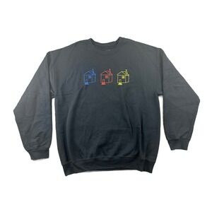 Harry Styles‎ Sweatshirt Men L Black Love On Tour Houses Graphic Pop Music